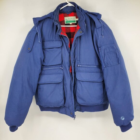 Vintage Gander Mountain Blue Heavy Winter Puffer Jacket Winter Coat Size XXL - Picture 1 of 14